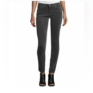 "AG “the stilt” ankle corduroy- dark grey